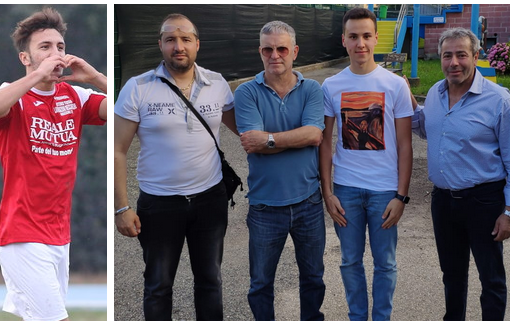 Michael Scavone e Riva Governanda in via Isonzo con il ds Gallo, mister Ligato e il pres Granieri
