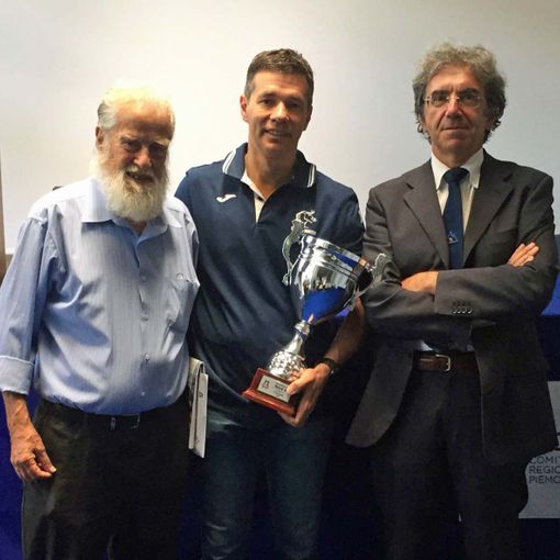 Marco Pastore premiato da Giorgio Zublena e Franz Mauthe