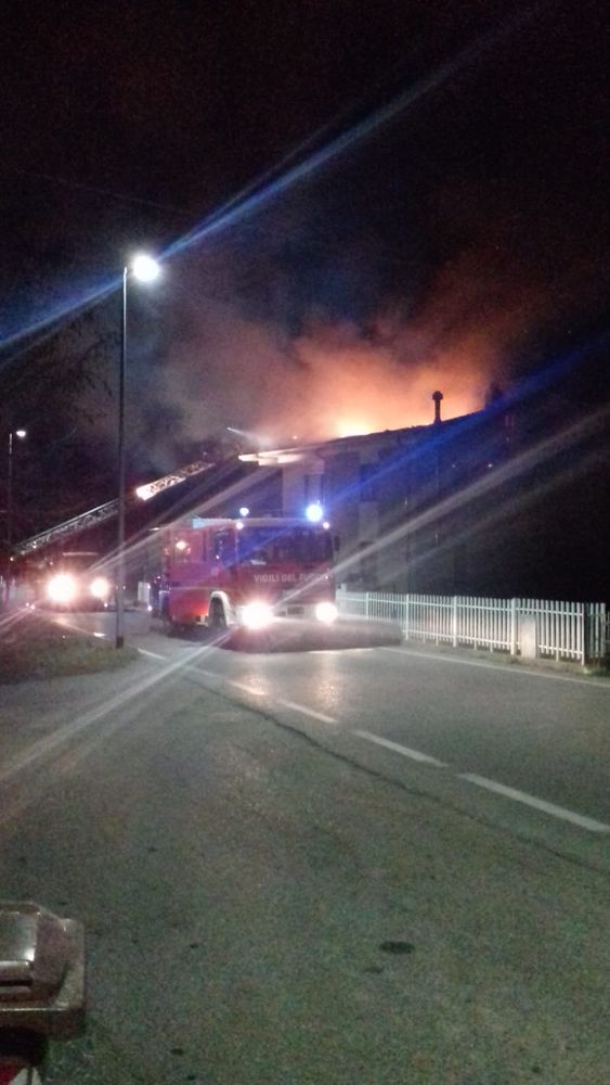 Incendio in una casa a Borgofranco d'Ivrea