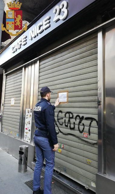 È frequentato da persone pericolose: il Questore sospende la licenza a un bar di via Nizza