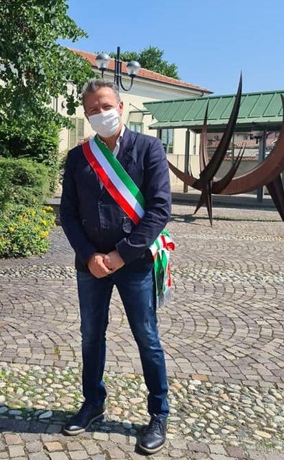 Il sindaco di Piscina Cristiano Favaro Il sindaco di Piscina Cristiano Favaro