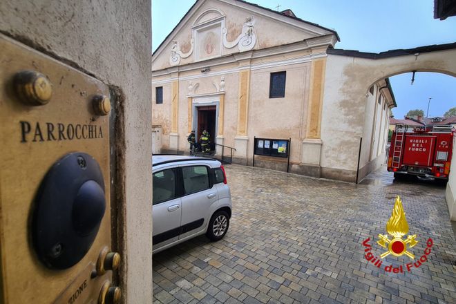 vigili del fuoco ad airasca