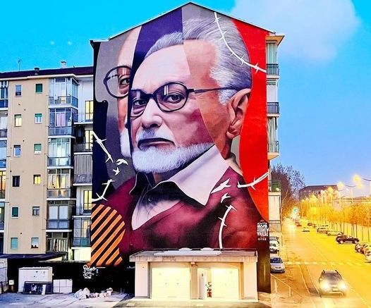 Il murale dedicato a Primo Levi a Nichelino Il murale dedicato a Primo Levi a Nichelino