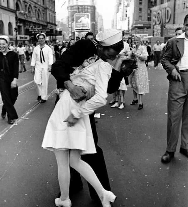 [Photo credits: Alfred Eisenstaedt - VJ Day, Times Square, NY, August 14, 1945]