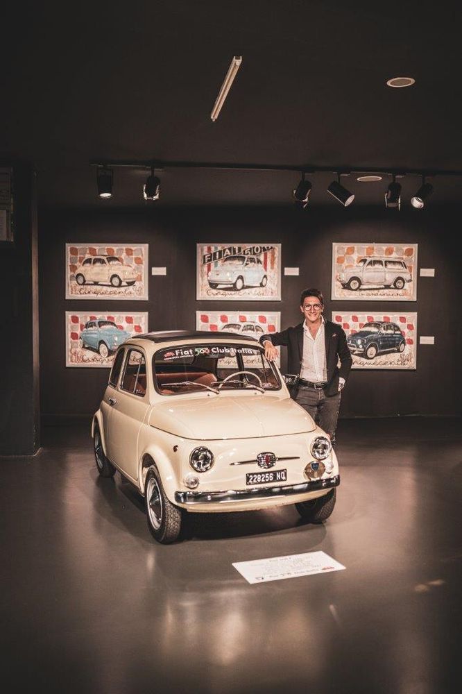 65 anni di Fiat 500 celebrati dall'artista Stefano Berardino