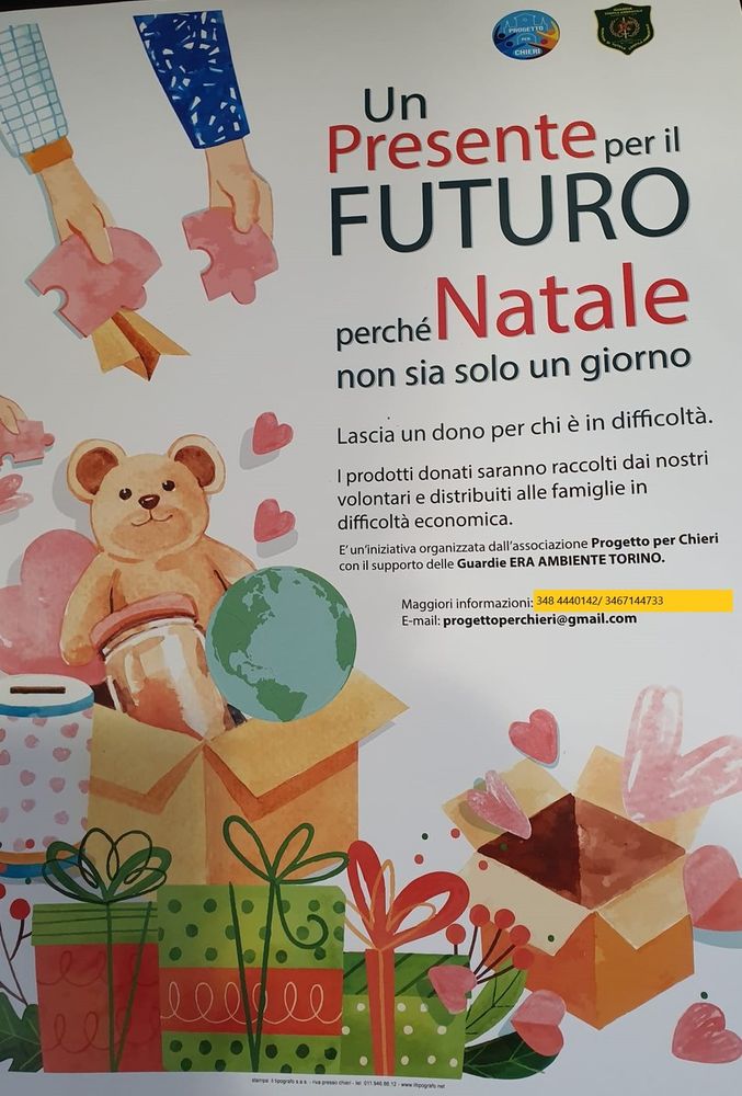 Chieri per aiutare i più bisognosi e il commercio con “Un presente per il futuro”