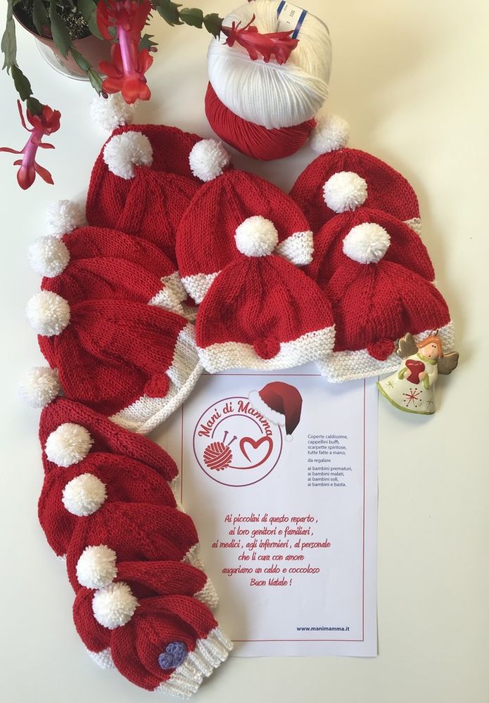 L'Associazione “Mani di mamma -ODV” dona cappellini di lana fatti a mano per i neonati del Mauriziano di Torino L'Associazione “Mani di mamma -ODV” dona cappellini di lana fatti a mano per i neonati del Mauriziano di Torino