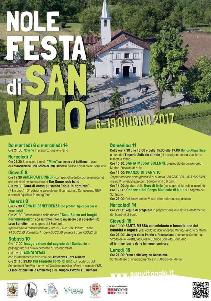 Nole, tutto pronto per la festa di San Vito
