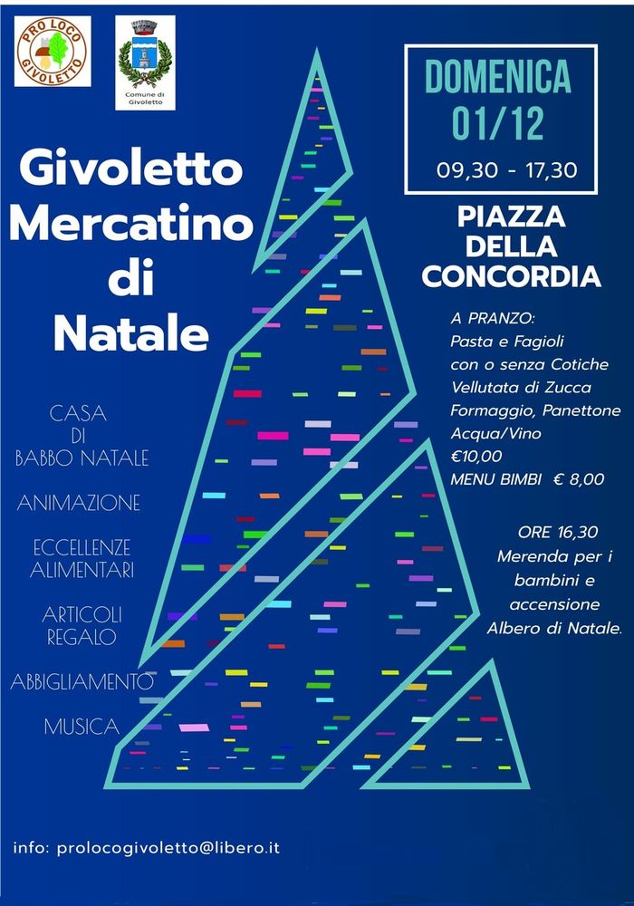 Domani a Givoletto primo appuntamento con il Mercatino di Natale