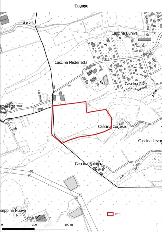 cartina con area evidenziata in rosso nei suoi confini