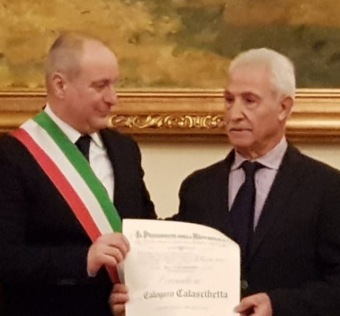 Collegno, un riconoscimento a Calogero Calascibetta dal Presidente della Repubblica