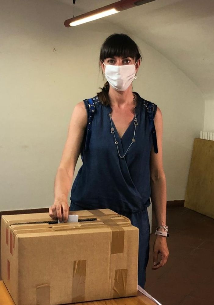 Giulia Guazzora durante la votazione