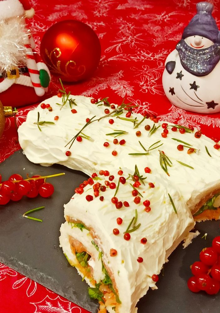 LA RICETTA - Tronchetto di Natale salato
