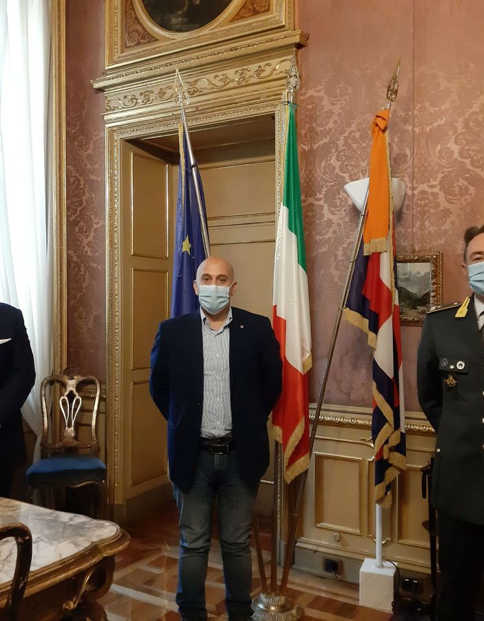 Il comandante provinciale della guardia di finanza in visita a Palazzo Lascaris