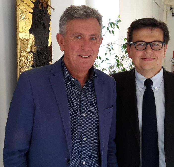 Il sindaco Claudio Castello con l'assessore al Commercio Pasquale Centin