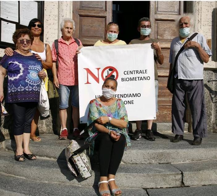 Uno dei momenti di protesta del Comitato degli ambientalisti