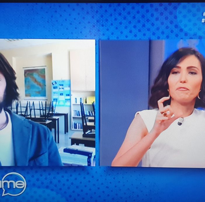 Niccolò Pagani, insegnante a San Benigno ospite da Caterina Balivo