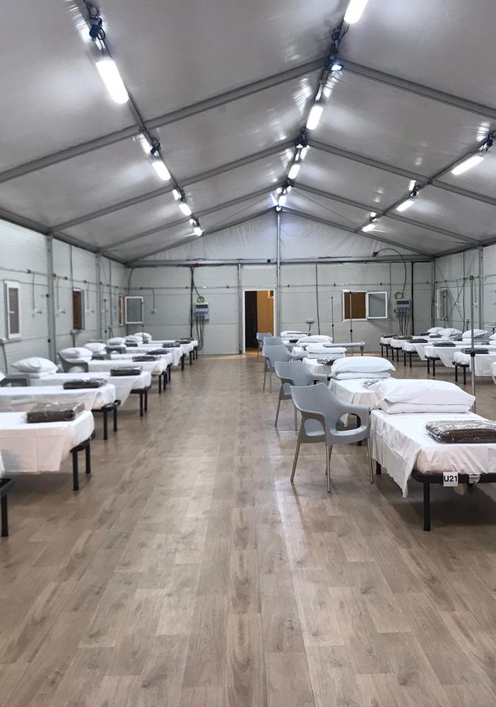 Dentro l'ospedale temporaneo Covid di Torino Esposizioni: “55 tende per 455 posti: i primi pazienti già domenica” [VIDEO e FOTO]