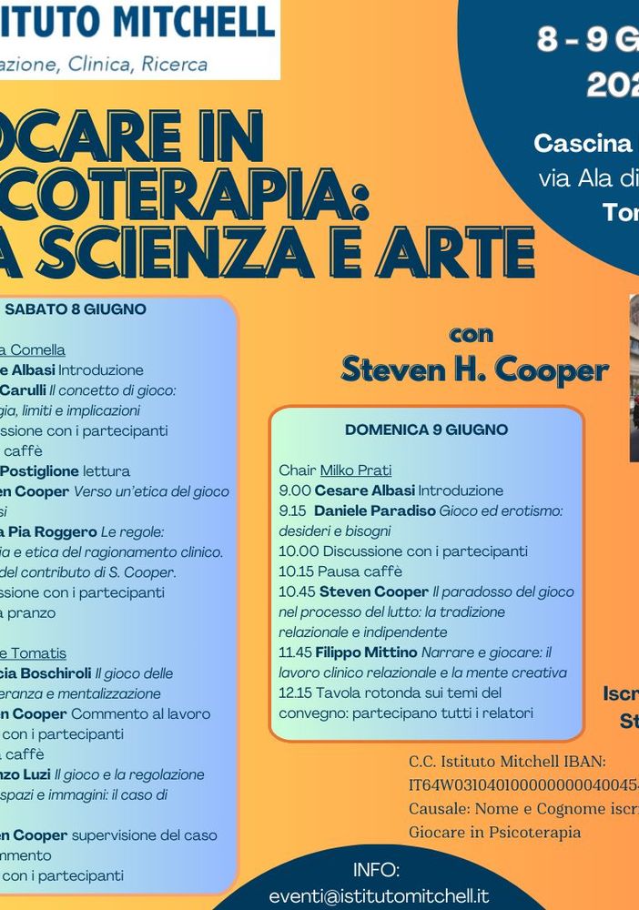 Convegno Internazionale a Torino: Il Gioco del Giocare in Psicoterapia e Psicoanalisi 8-9 giugno a Cascina Fossaata