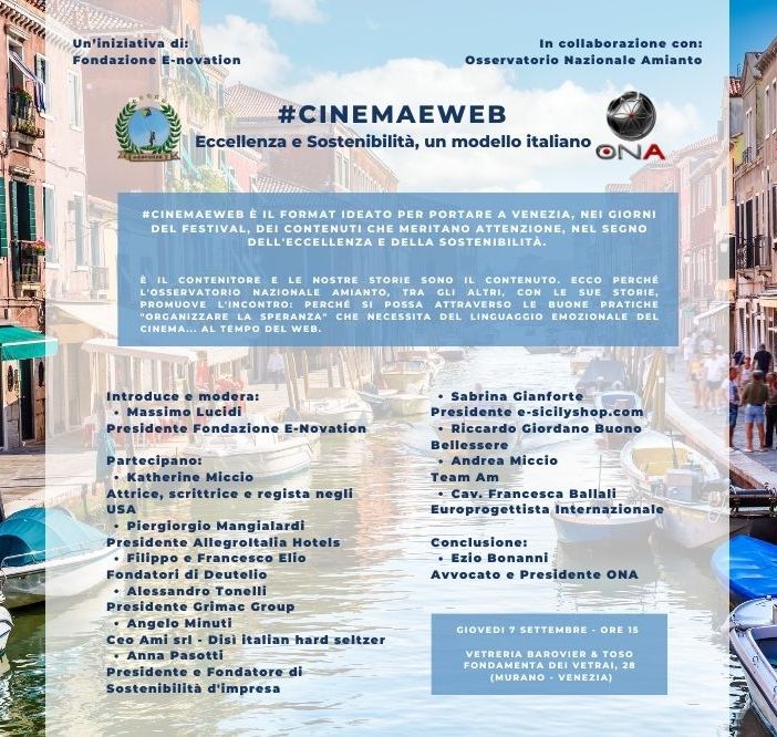 Ambiente e tutela della salute: sostenibilità in #CINEMAEWEB