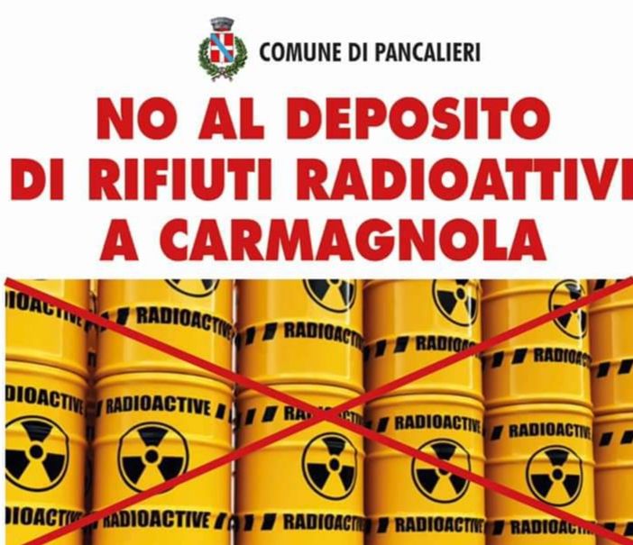 Pancalieri si schiera contro il deposito di scorie nucleari a Carmagnola