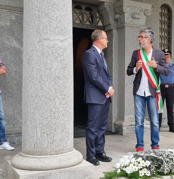 Gianluca Pessotto e il sindaco Marco Ventre
