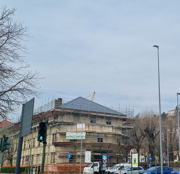 La Stazione di posta in fase di realizzazione