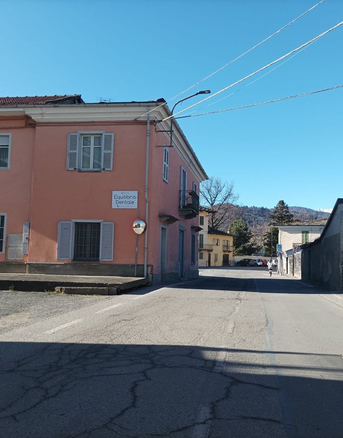 La strettoia di via Cavour a Bibiana