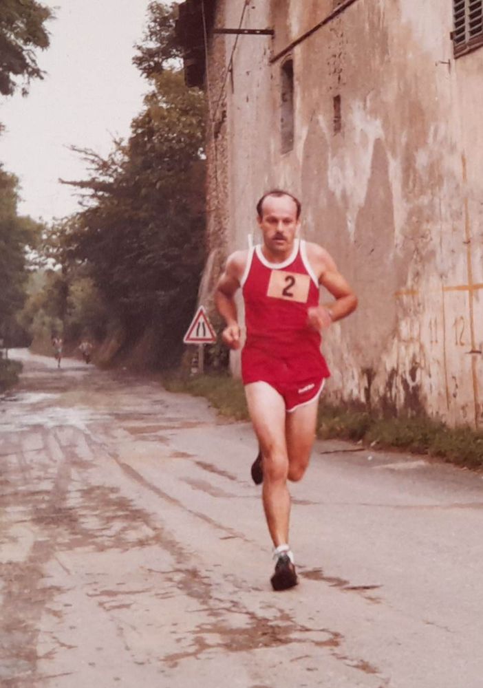 Luigi Buttigliero in una competizione podistica