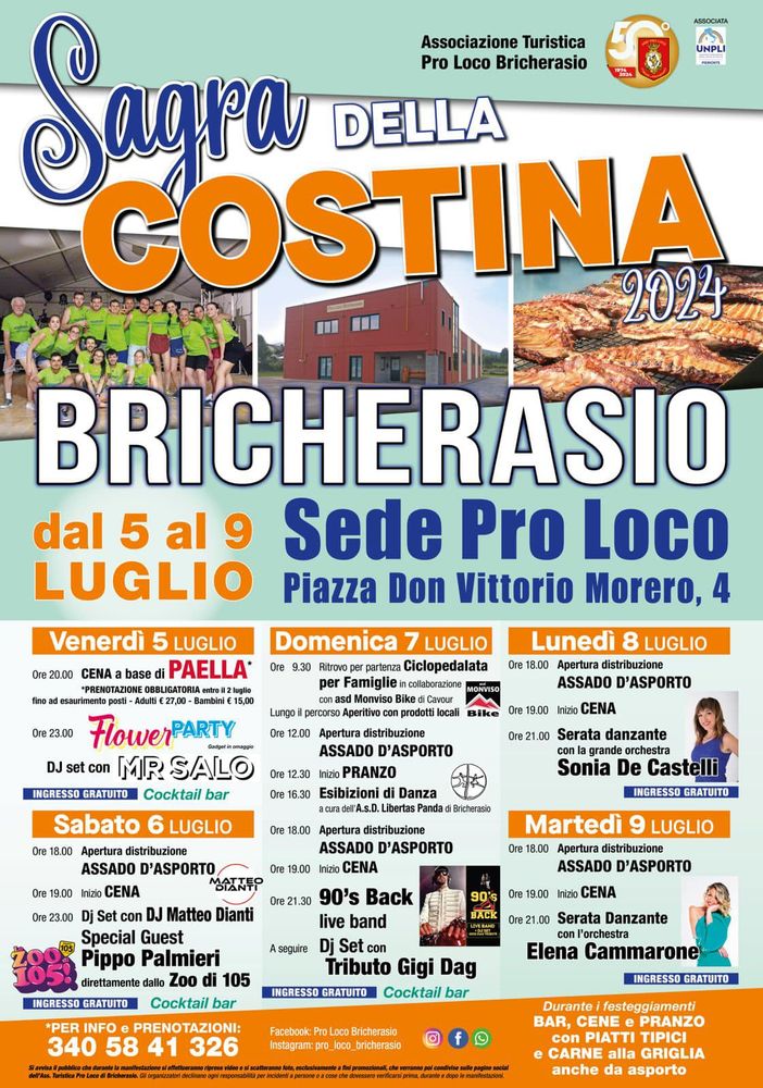 Quest’anno la Sagra della Costina parte di venerdì