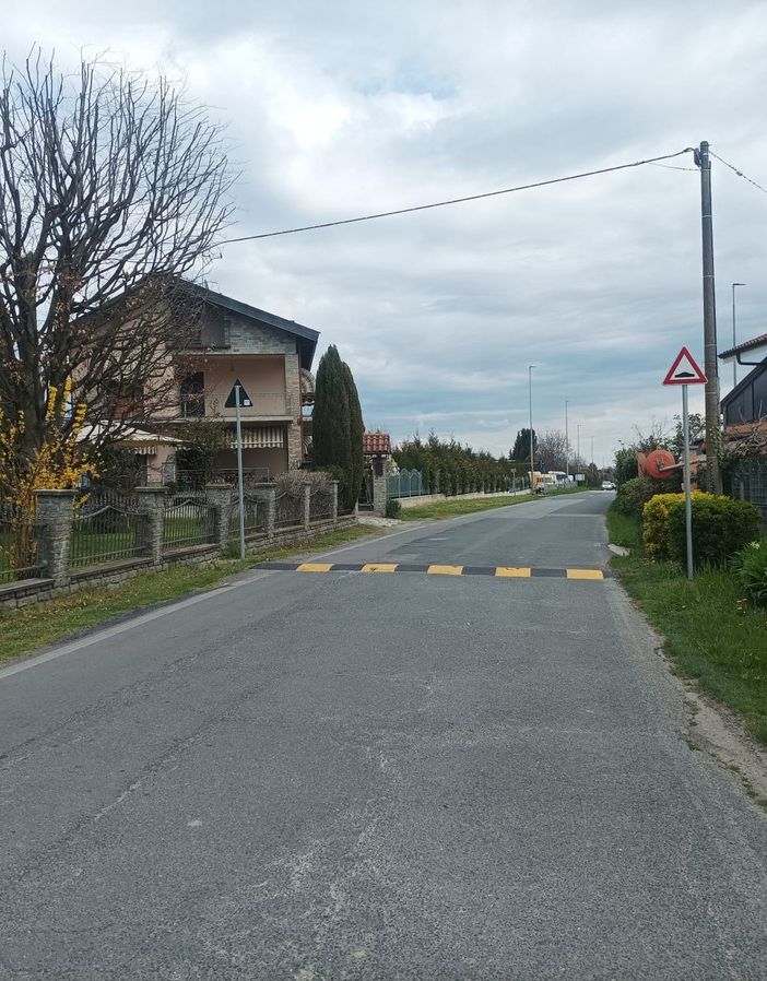 Nuovo dosso a Bricherasio: in via Valdomenica per proteggere i residenti dalla velocità della auto