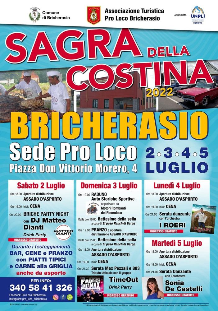 Dj, orchestre e un tributo a Max Pezzali: arriva la Sagra della costina con le sue serate danzanti