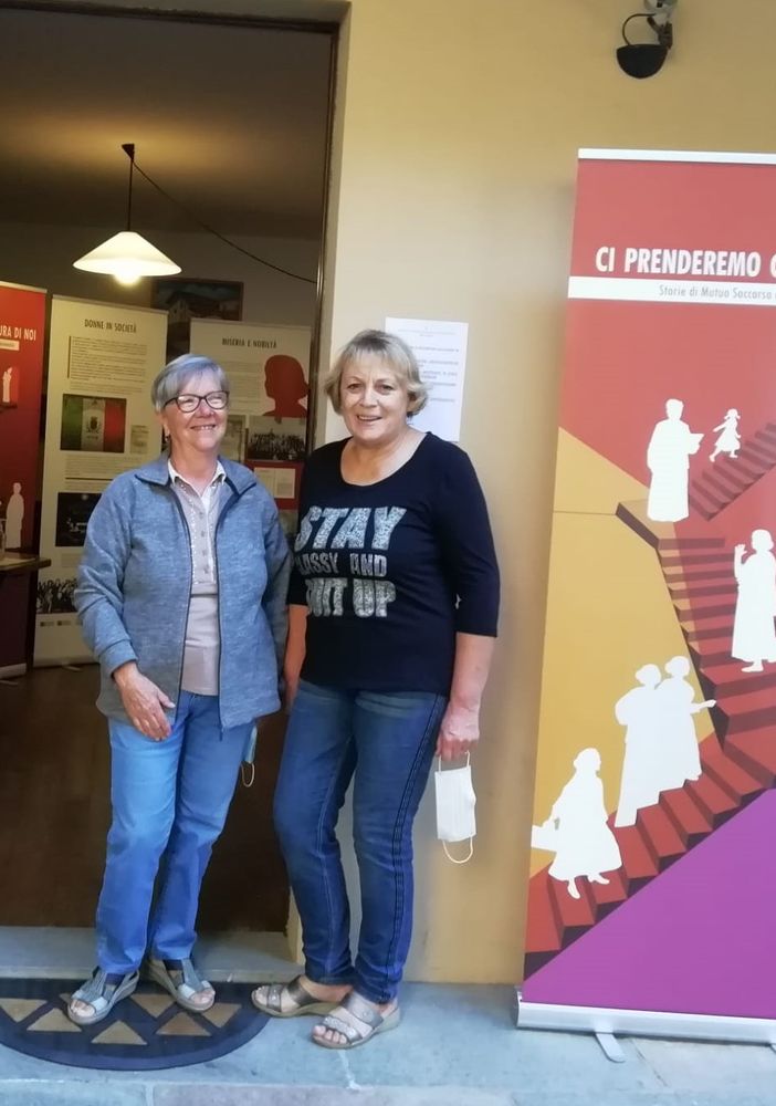 Da sinistra Gabriella Pons e Anita Ghirardi (Società mutuo soccorso di Bricherasio)