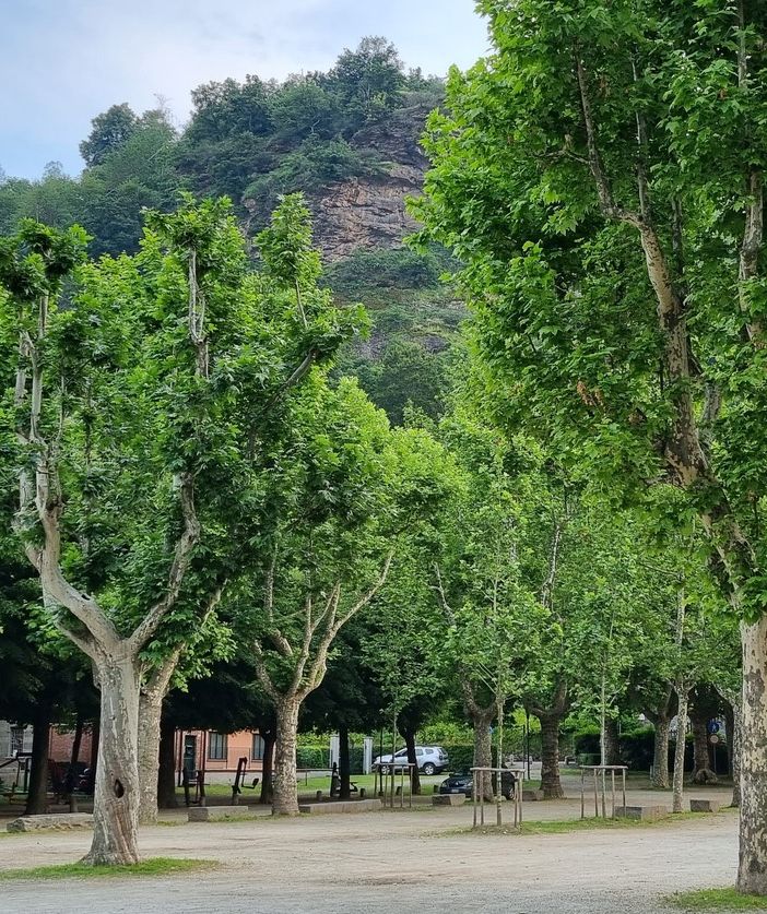 Il Gerbido, da cui partirà la navetta per la rievocazione che si terrà sulla Rocca (sullo sfondo)