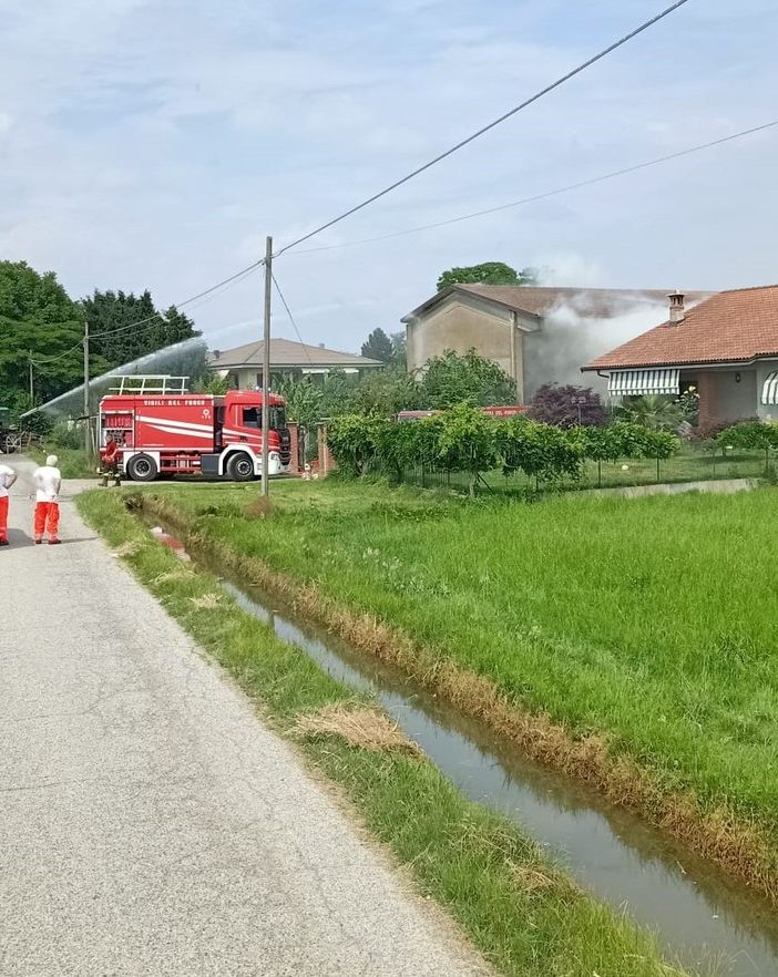 I soccorsi in azione a Cavour