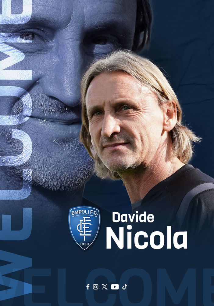 Davide Nicola (foto della pagina Facebook dell’Empoli Fc)