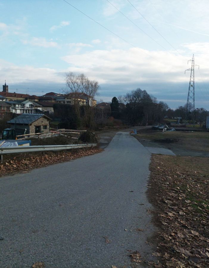 La strada chiusa a Luserna San Giovanni