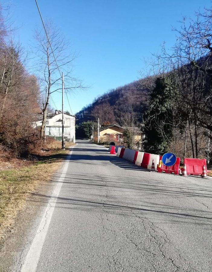 Il cedimento sulla Provinciale 162