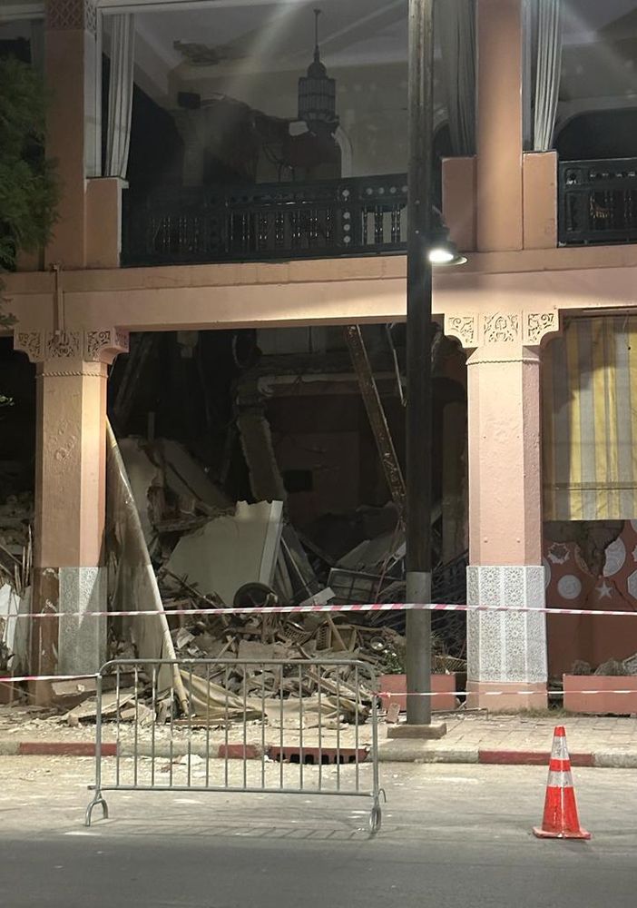 Un’immagine dei danni del sisma in Marocco