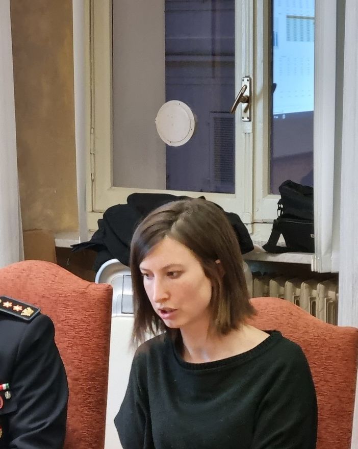 L’assessore Giulia Proietti con il comandante della Polizia municipale Federico Battel