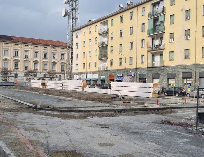 Il cantiere di piazza Roma
