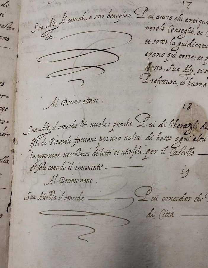 Il documento di concessione del titolo di Città del 3 marzo 1575