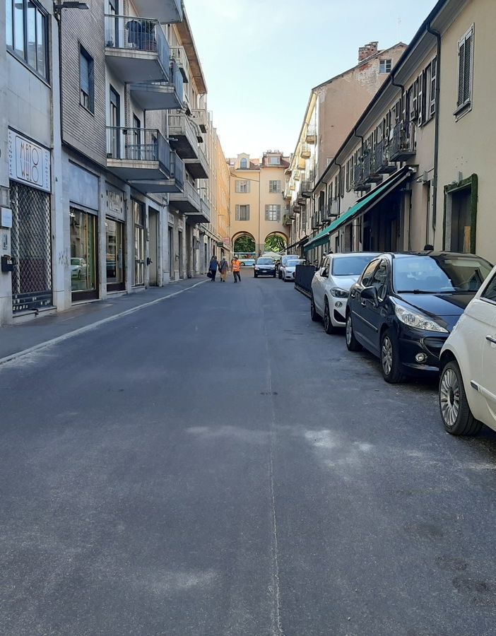 Primo tratto di via Virginio a Pinerolo