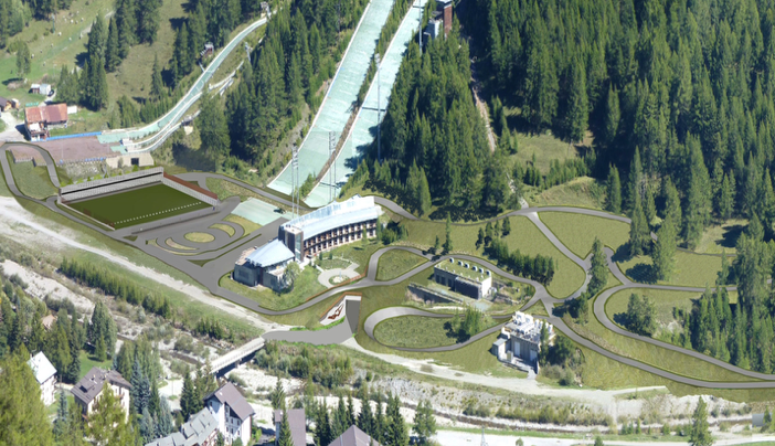Un rendering della sistemazione dell’area