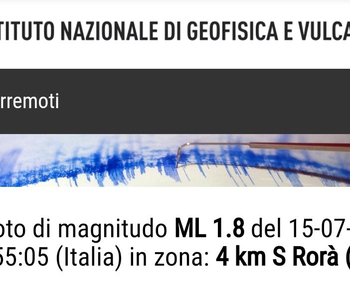 Piccola scossa di terremoto a Rorà poco prima delle 14