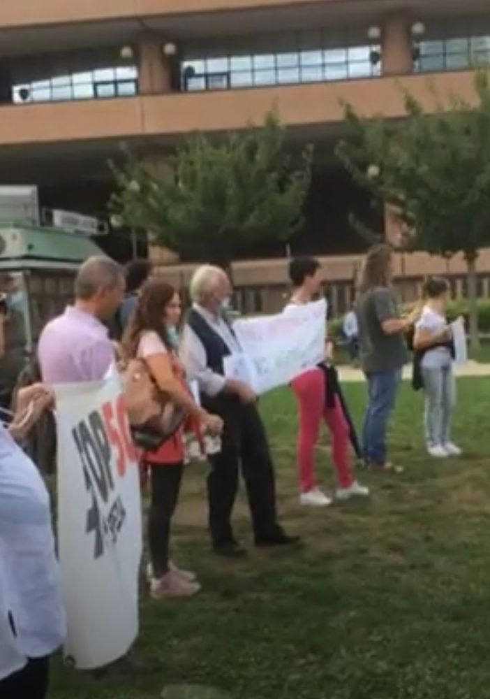 Una scena del flash mob di oggi