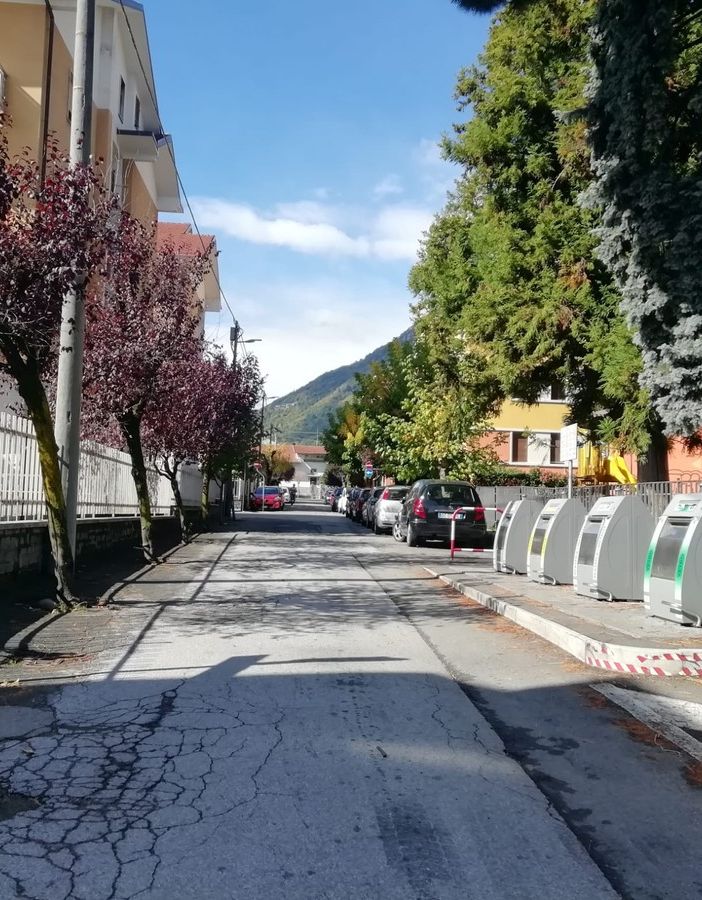 Viale XXV Aprile a Torre Pellice