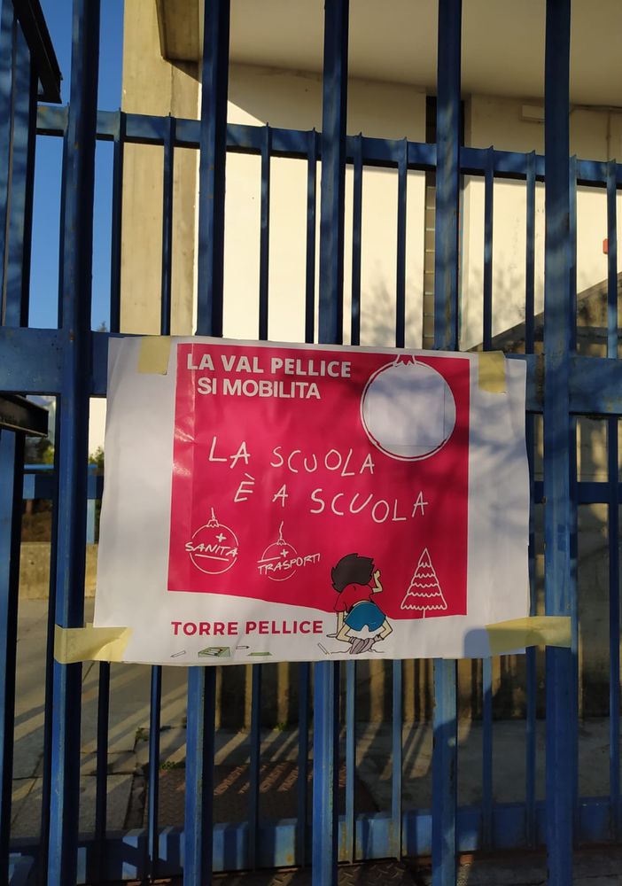 Protesta contro la Dad in Val Pellice
