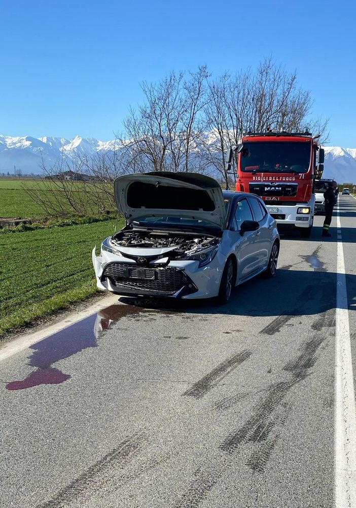 Vigone: tamponamento sulla strada provinciale 129