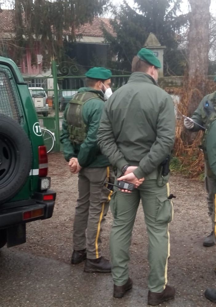 Giacche verdi controllo Villafranca Piemonte frazione Bussi 24 dicembre 2020